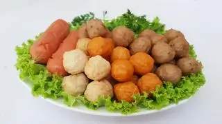 Hình ảnh Combo 10 phần cá + tôm + bò viên chiên
