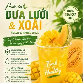 Hình ảnh Nước ép Dưa lưới + Xoài [Detox]