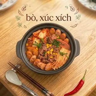 Hình ảnh Mì Cay Kim Chi Bò - Xúc Xích