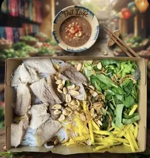 Hình ảnh Bún mắm nêm thịt luộc