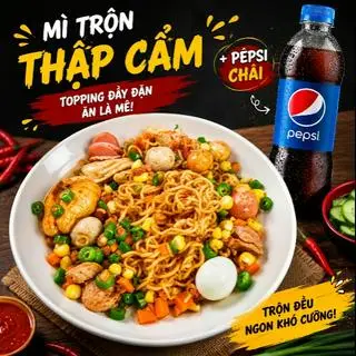 Hình ảnh Combo Mì Trộn Thập Cẩm 1 gói + Nước 