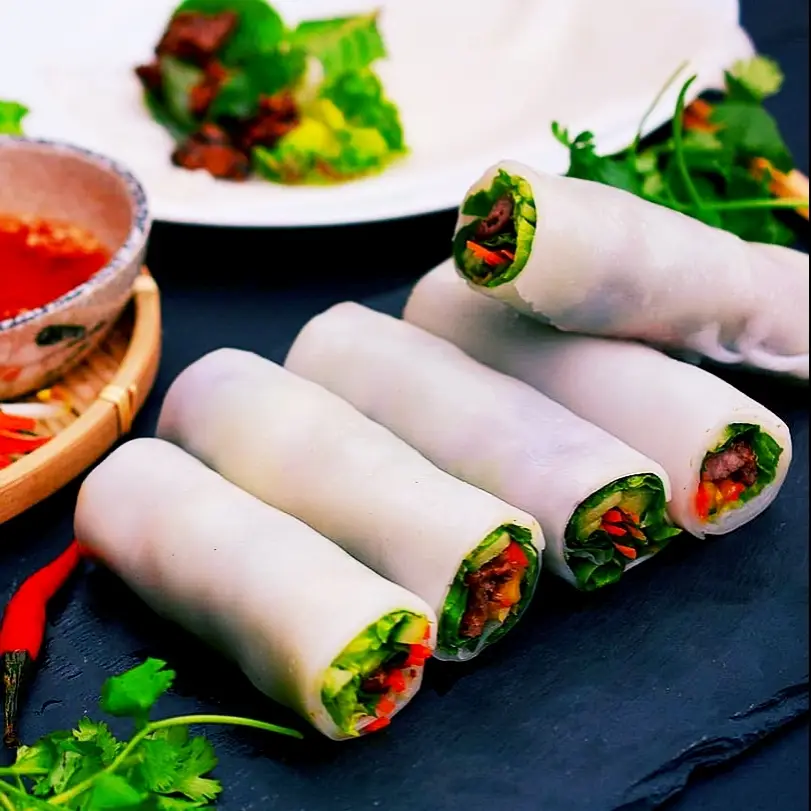 Hình ảnh 1 Phở Cuốn Bò Set 5c + 1 Phở Cuốn Tôm Thịt Set 5c