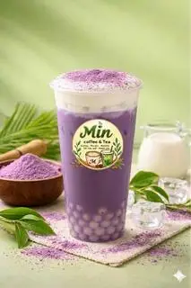 Hình ảnh Trà sữa khoai môn kem cheese trân châu trắng