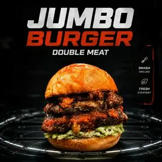 Hình ảnh Bánh Mì Burger 2 tầng thịt ngập sốt - Ogalo Jumbo