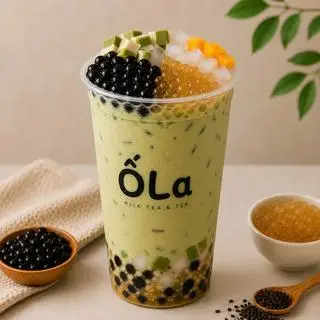 Hình ảnh Trà sữa thái xanh FULL Topping