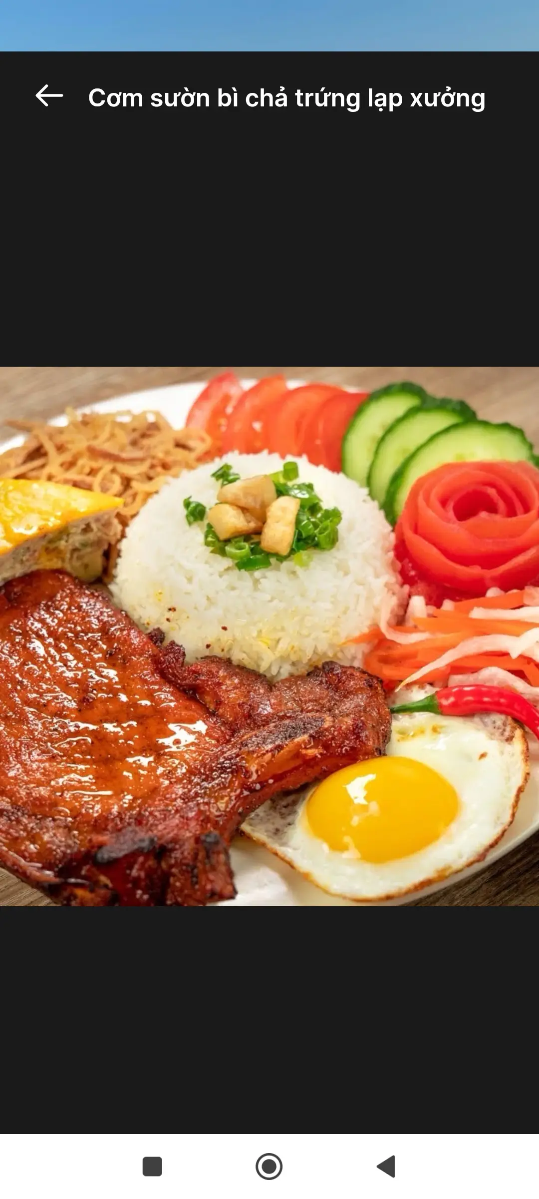 Hình ảnh Cơm sườn bì chả trứng lạp xưởng