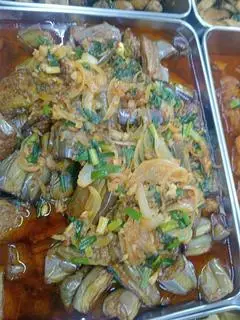 Hình ảnh Cơm chả ram+ cà nướng sốt mắm hành 