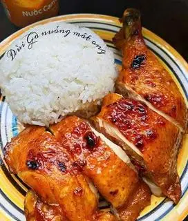 Hình ảnh Cơm Đùi Gà Nướng Sốt Mật Ong