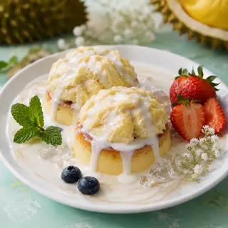 Hình ảnh Bánh flan nhân  sầu riêng