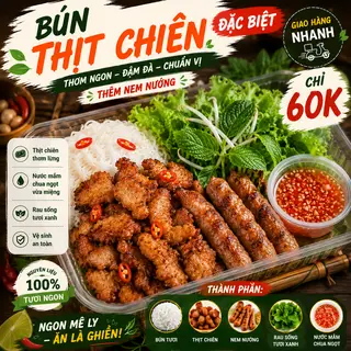 Hình ảnh Bún thịt chiên đặc biệt