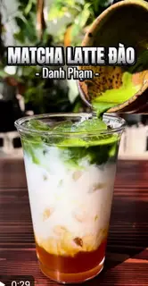 Hình ảnh Matcha latte đào
