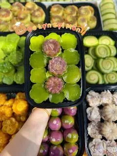 Hình ảnh bánh da lợn chuối hồng 150gram