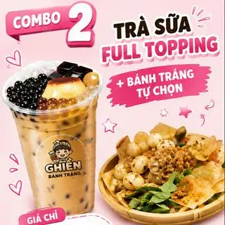 Hình ảnh Combo Trà Sữa Fulltopping & Bánh Tráng Tự Chọn