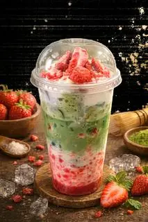 Hình ảnh Matcha mứt dâu sấy