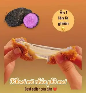 Hình ảnh bánh khoai mỡ nhân phô mai kéo sợi 