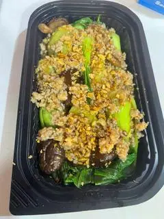 Hình ảnh cải thìa sốt dầu hào, nấm đông cô, thịt xay
