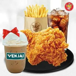 Hình ảnh Mua (Gà Giòn + Khoai Tây + Pepsi) Tặng 1 Ly Cafe sữa