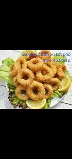 Hình ảnh Gà vòng chiên xù sốt phô mai
