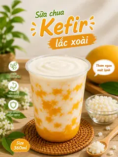 Hình ảnh Sữa chua Kefir lắc xoài (size 360ml)