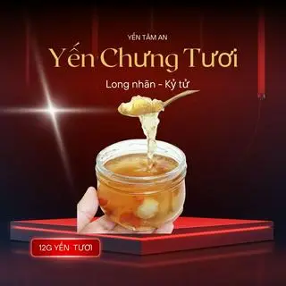 Hình ảnh Yến Chưng Tươi Long Nhãn Kỷ Tử - Hũ 100ml - Yến Tâm An