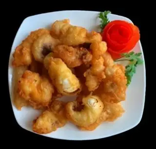 Hình ảnh Mực chiên nấm hải sản