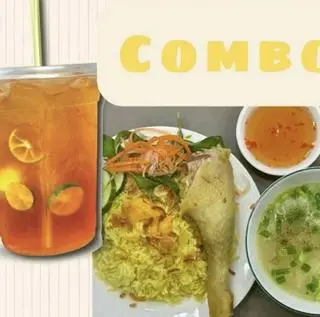 Hình ảnh Combo cơm đùi gà - trà tắc