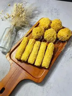 Hình ảnh Combo bánh gà phomai - phomai que rán sẵn