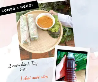 Hình ảnh 2 bánh cuốn Tây Sơn + chai nước sâm