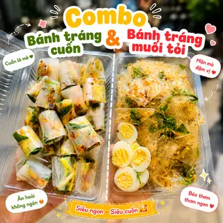 Hình ảnh Combo 1 bánh tráng cuốn + 1 bánh tráng muối tỏi, sa tế