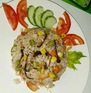 Hình ảnh Cơm chiên xá xíu nấm chay