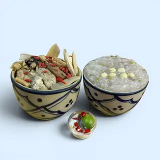 Hình ảnh Óc Heo Tiềm x Cháo Đậu Xanh