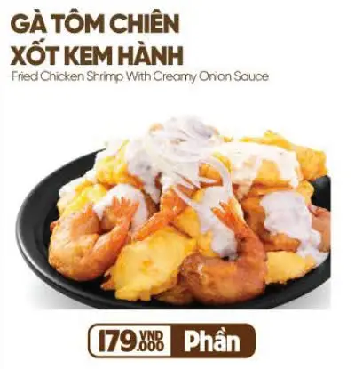 Hình ảnh Gà Tôm Chiên Sốt Kem Hành