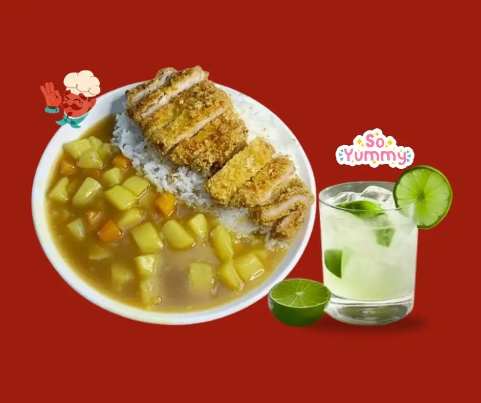 Hình ảnh Combo 1 - cơm cà ri gà chiên xù - nước chanh tươi lạnh