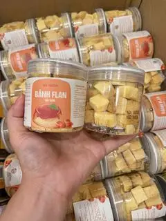 Hình ảnh Bánh Flan sấy thăng hoa-Set 3 hộp 70g-viên nhỏ