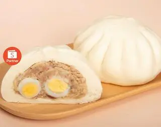 Hình ảnh bánh bao thịt 2 trứng cút