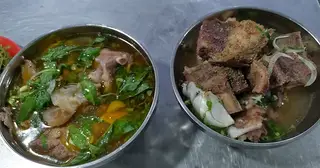 Hình ảnh bún bò tái+xí quách 