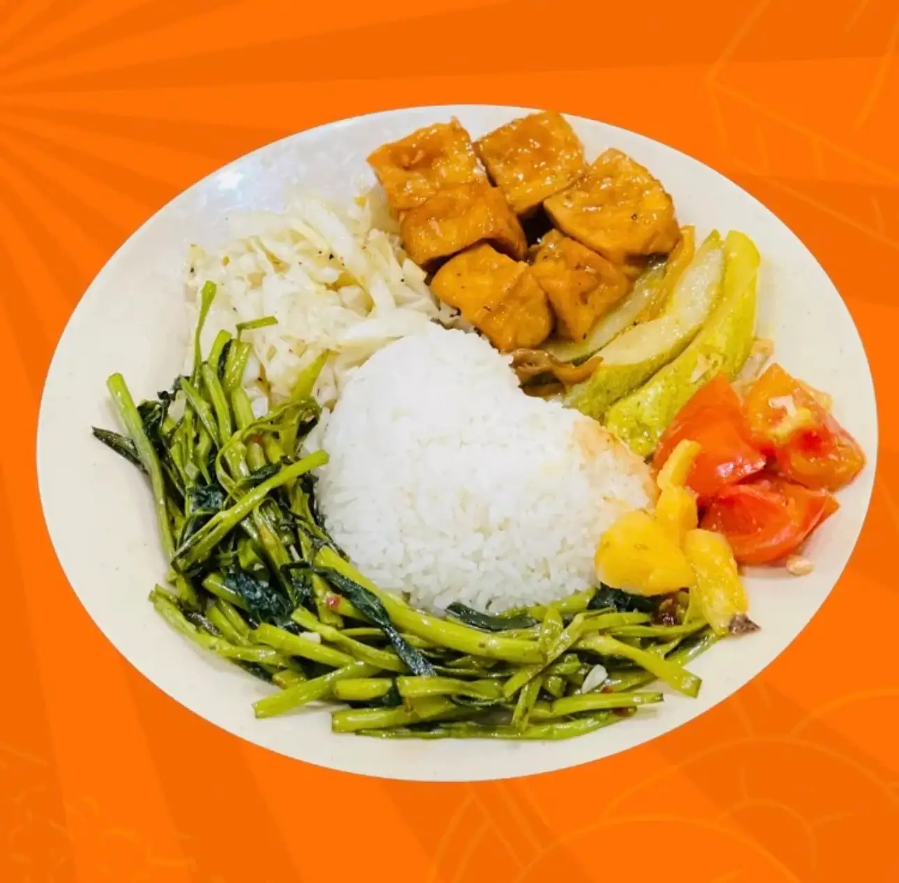 Hình ảnh cơm thập cẩm + 1 chai sâm 