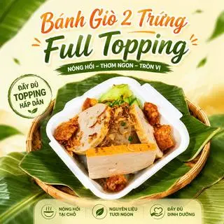 Hình ảnh Bánh Giò 2 Trứng Full Topping