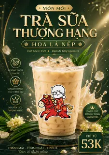 Hình ảnh TRÀ SỮA HOA LÁ NẾP 