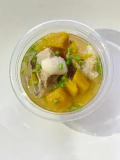 Hình ảnh Canh bí đỏ nấu thịt bằm