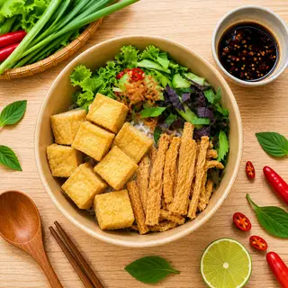 Hình ảnh Bún đậu hũ - sườn non chay