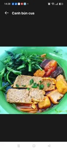 Hình ảnh Canh bún cua