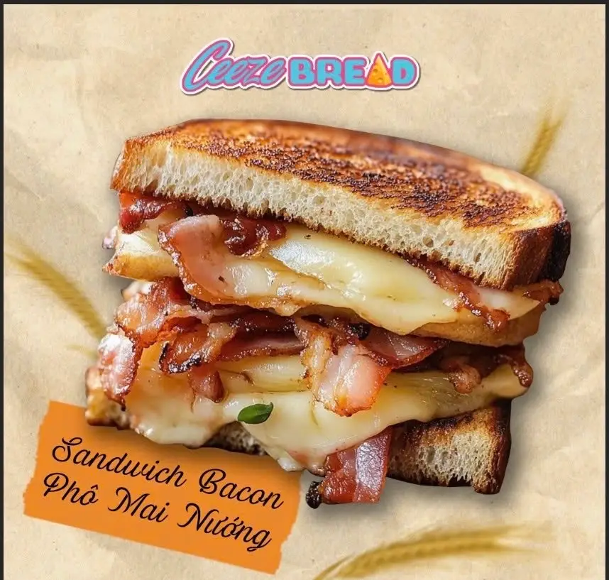 Hình ảnh Sandwich Bacon Phô Mai Nướng