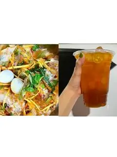 Hình ảnh Bánh tráng trộn chay - trà tắc