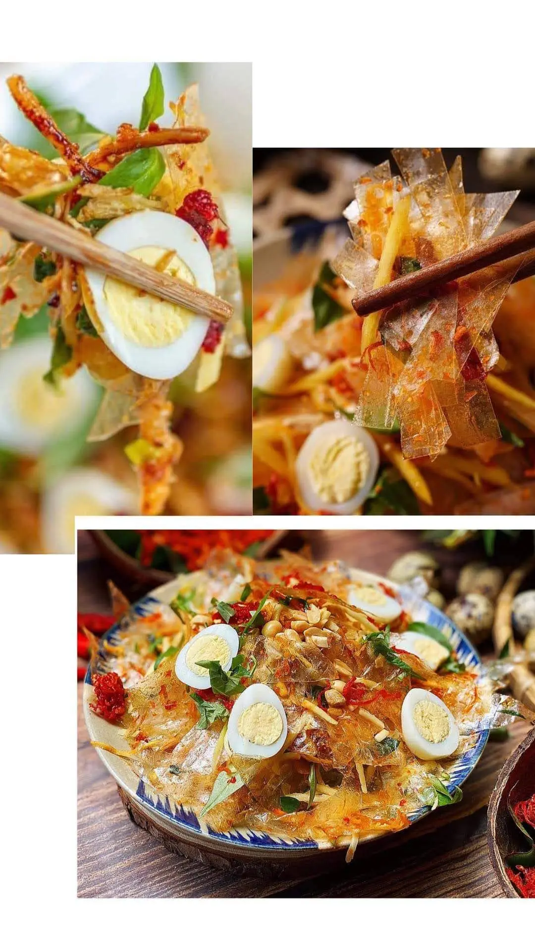 Hình ảnh Bánh Tráng Trộn Tôm Rim
