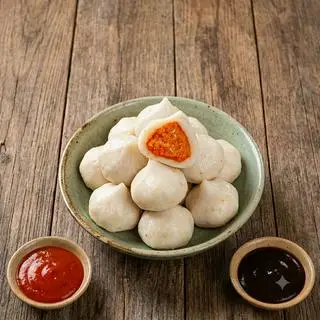 Hình ảnh đậu hũ hải sản nhân cá hồi