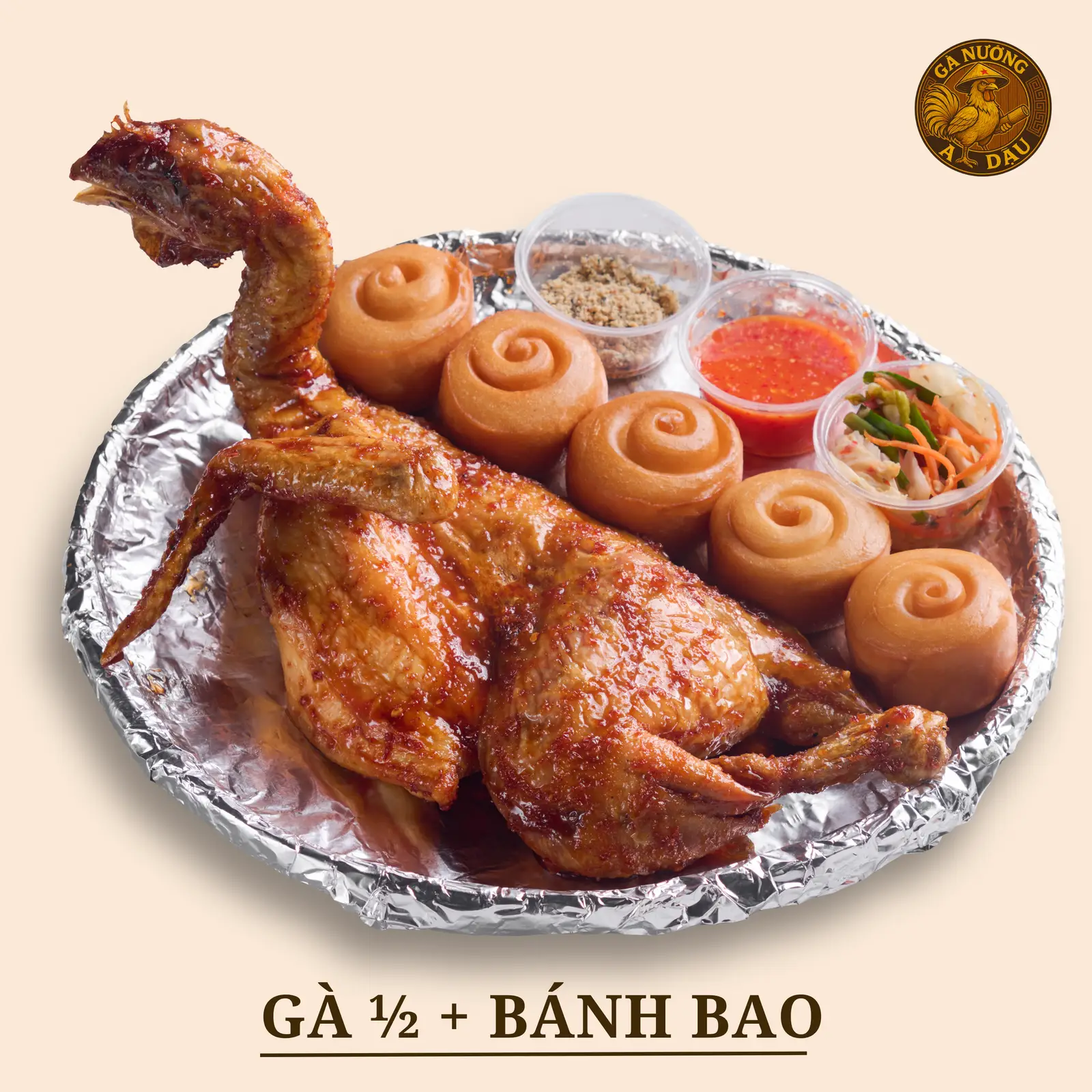 Hình ảnh GÀ 1/2 + 5 BÁNH BAO