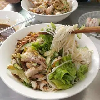 Hình ảnh bún mắm nêm chả bò