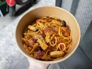 Hình ảnh Mì Ý Sốt Kem Rose Cay Bacon Nấm