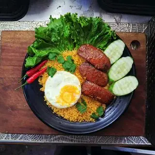 Hình ảnh Cơm chiên+Lạp xưởng+Trứng ốp la